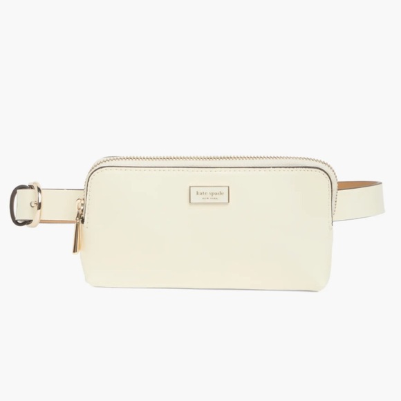 Kate Spade Belt Bag Cream Leather SZ-L-XL - Picture 1 of 6